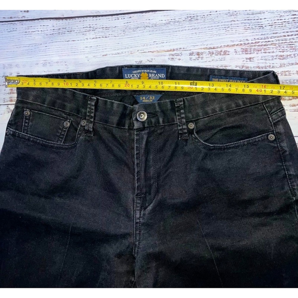 Lucky Brand Jeans Women's Black 14/32 5-Pockets Denim Zip Fly Medium Wash - Picture 3 of 11